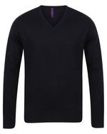 Henbury Lightweight V-Neck Jumper - thumbnail 2