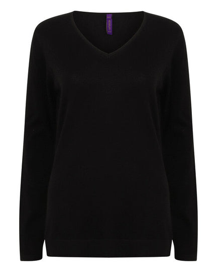 Henbury Ladies Lightweight V Neck Jumper