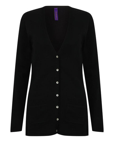 Henbury Ladies V Button Cardigan