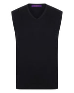 Henbury Lightweight Sleeveless V-Neck Jumper - thumbnail 1