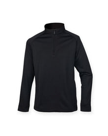 Henbury 1/4 Zip Top With Wicking Finish