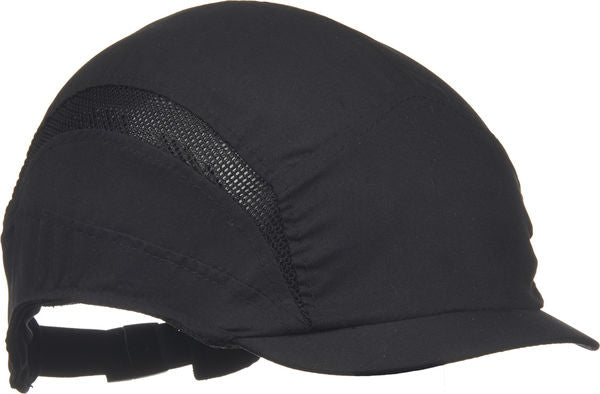 Black 3M First Base 3 bump cap featuring a very short 25mm micro peak.