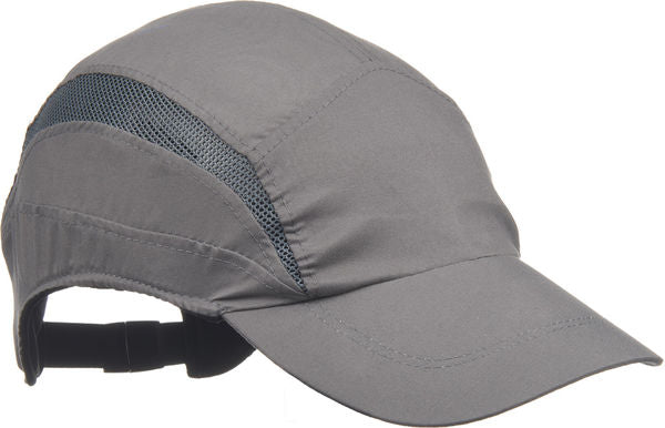 Standard grey 3M First Base 3 bump cap with a traditional 70mm peak length.