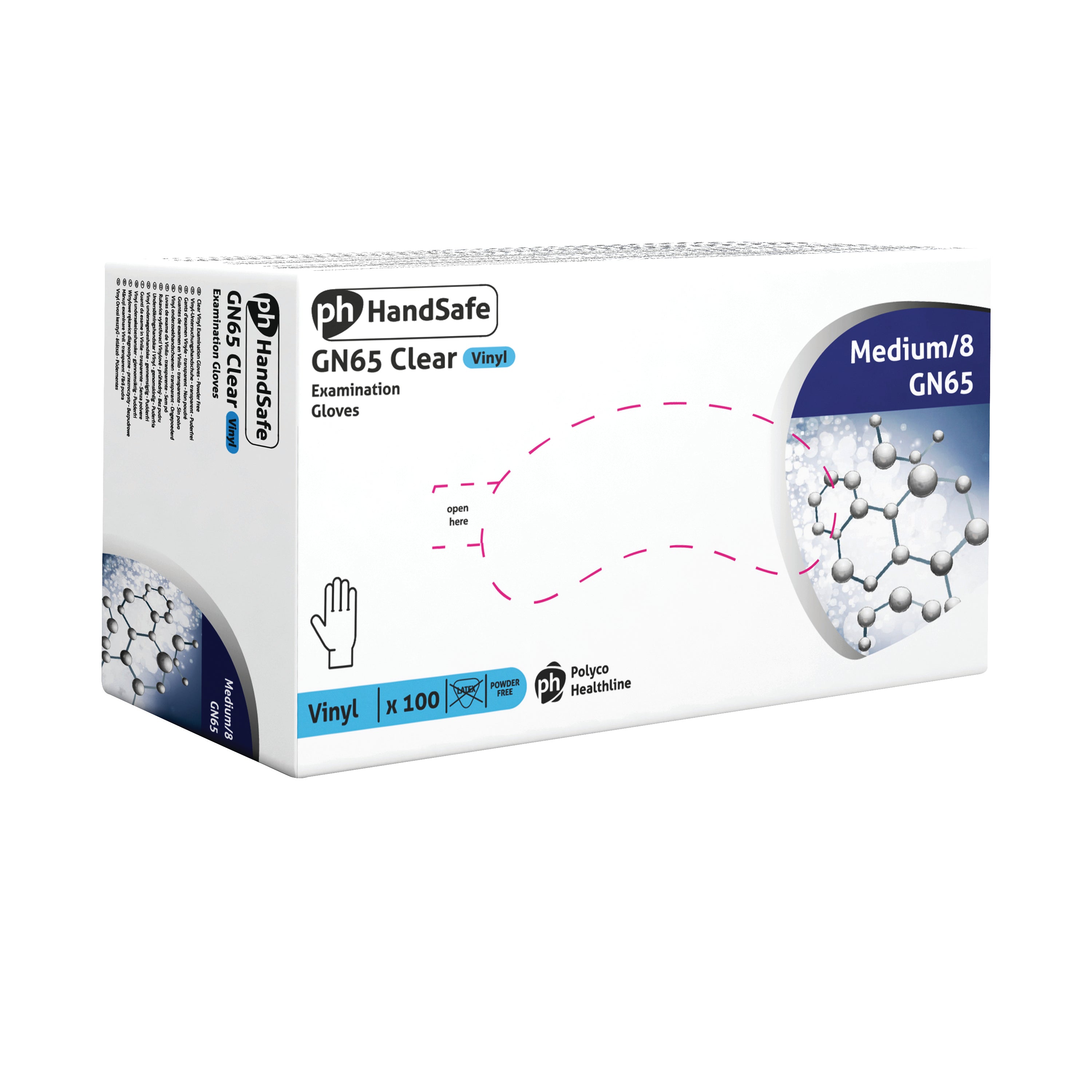 Handsafe Powder-free Vinyl Gloves Medium Clear – (Pack of 100)