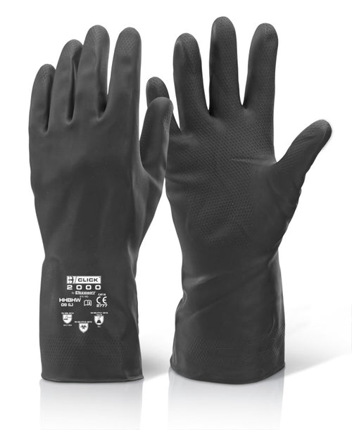 Click 2000 Rubber Gloves Beeswift House Hold Heavyweight Gloves