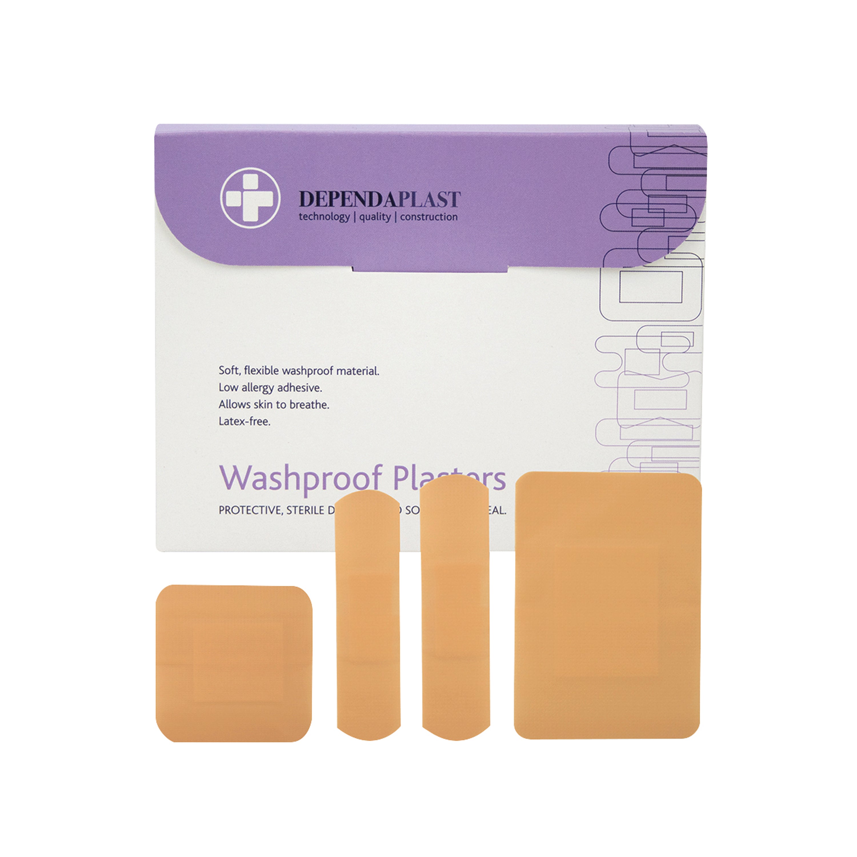 Reliance Medical Dependaplast Washproof Plasters Assorted (pack Of 100) 536
