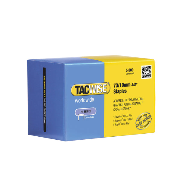 TACWISE Galvanised Chisel Point 73/10mm Staples – (Pack of 5000)