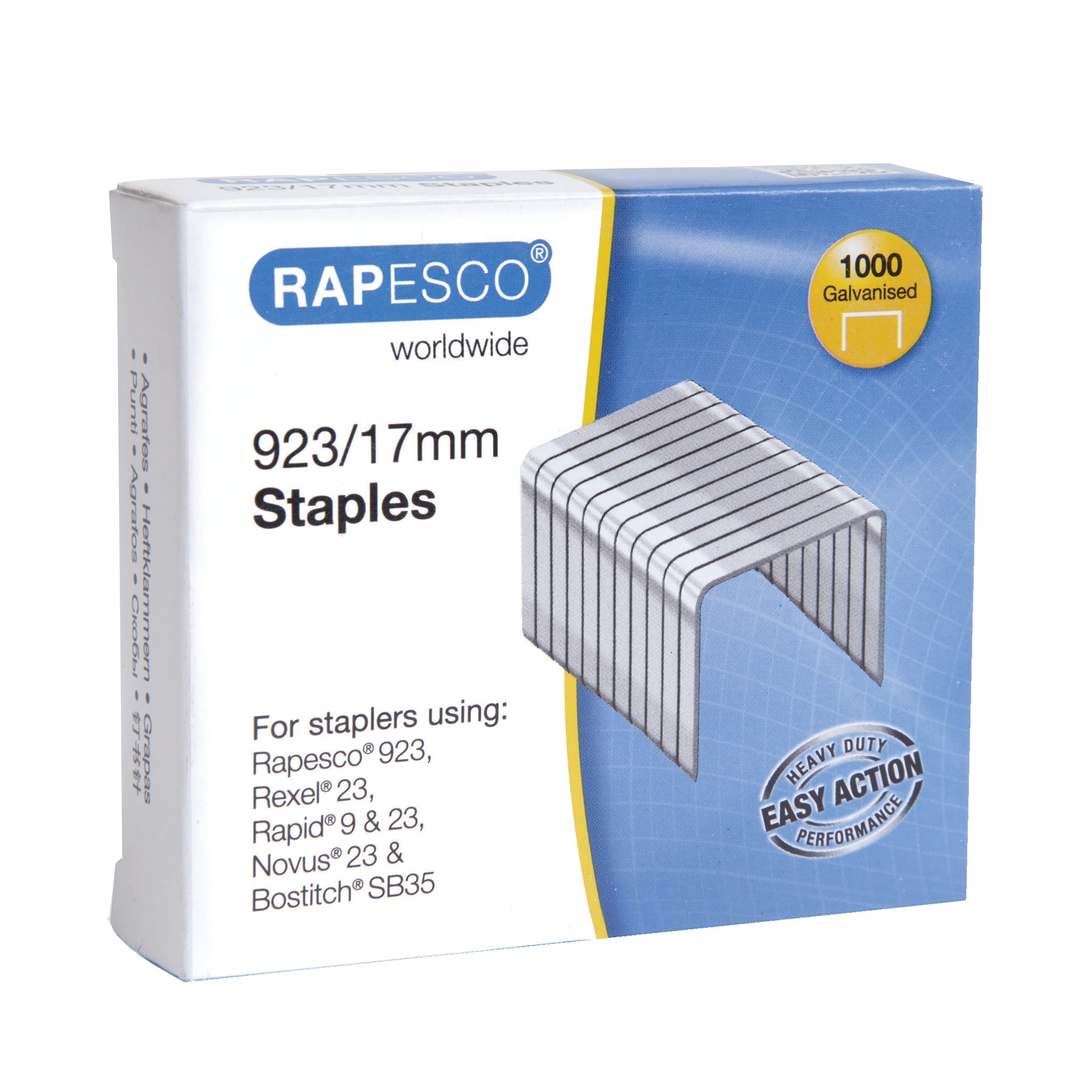 Rapesco 923/17mm Staples – (Pack of 1000)