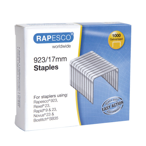 Rapesco 923/17mm Staples – (Pack of 1000)