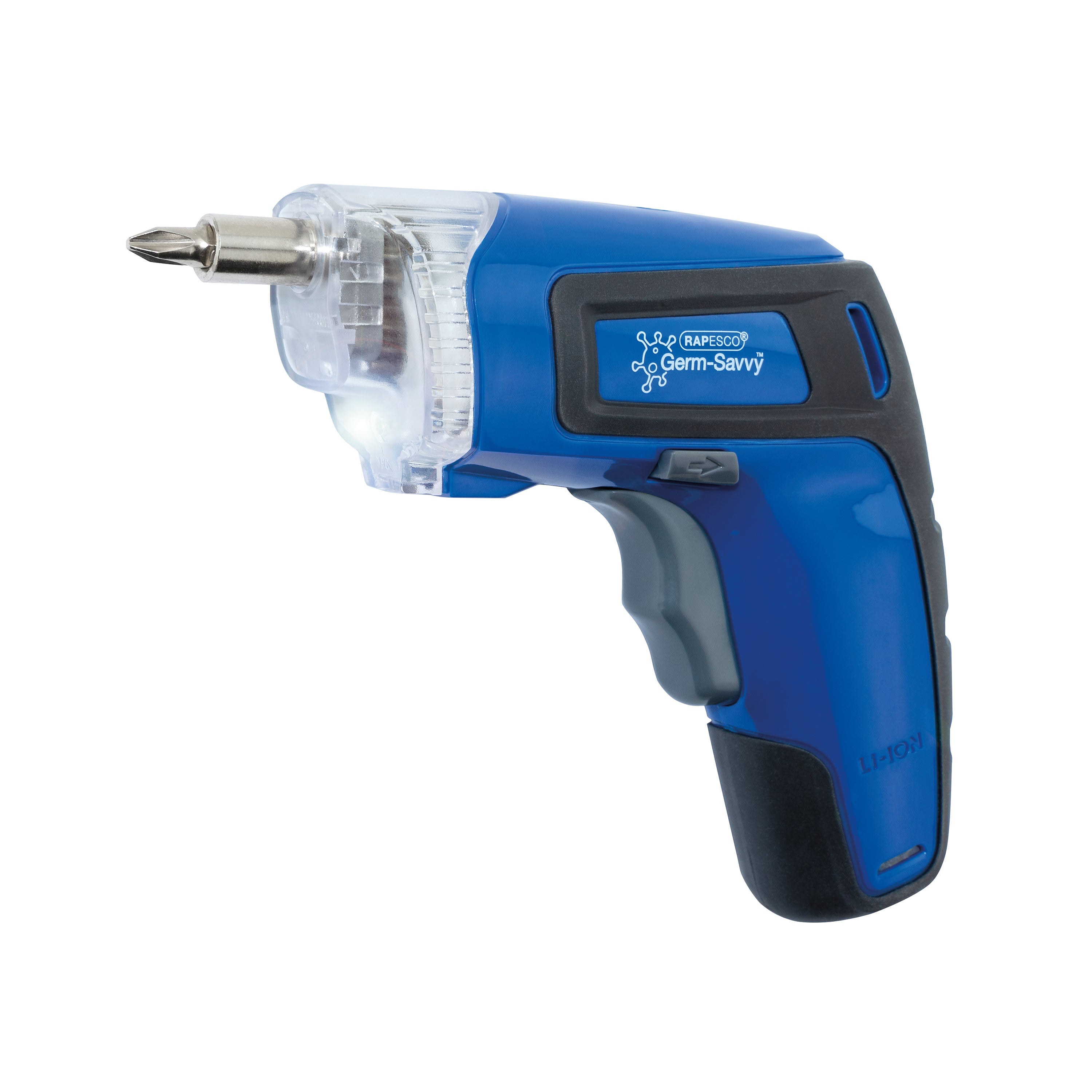 Rapesco Germ-savvy Antibacterial Cordless Screwdriver 3.6v Blue 1640