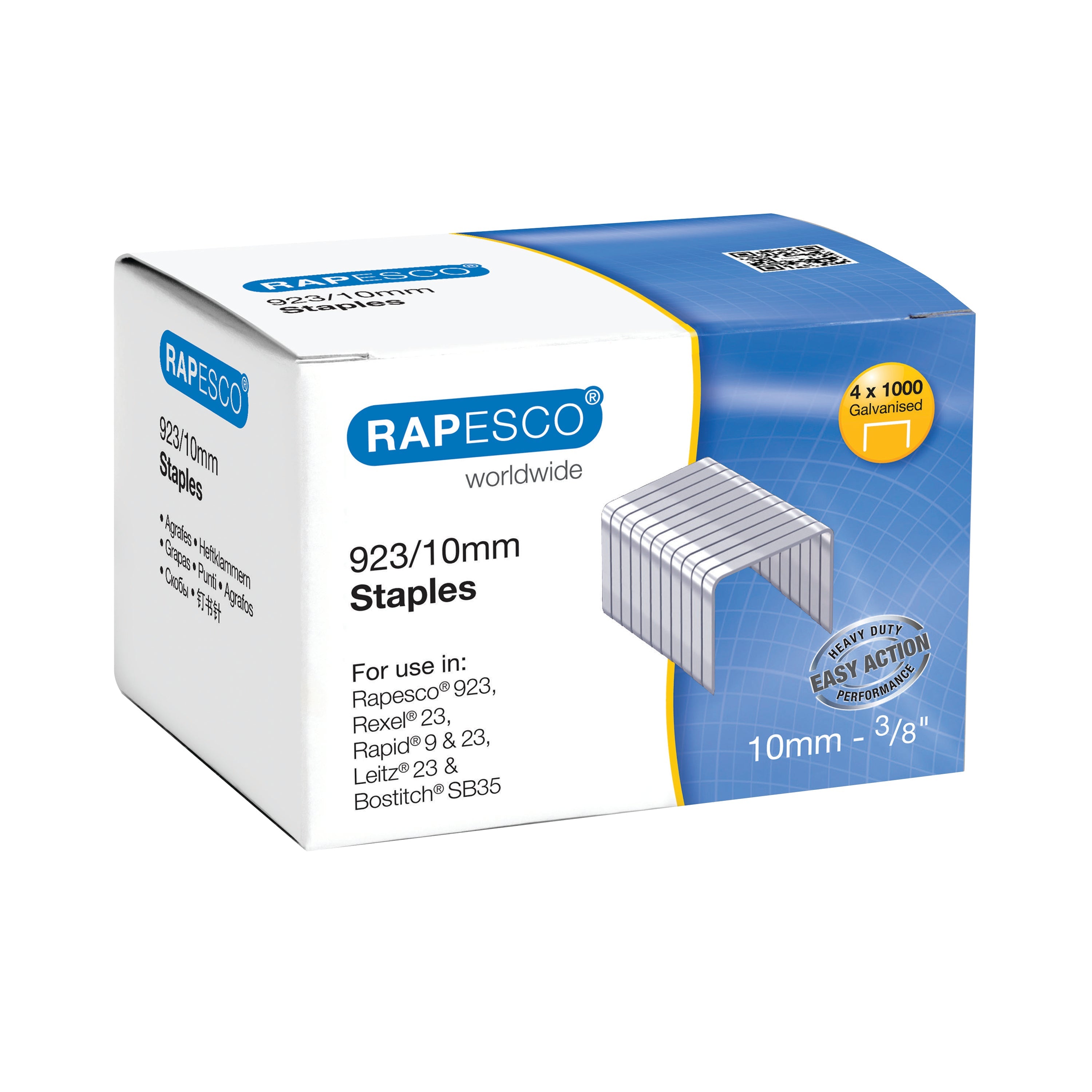 Rapesco 923/10mm Staples – (Pack of 4000)