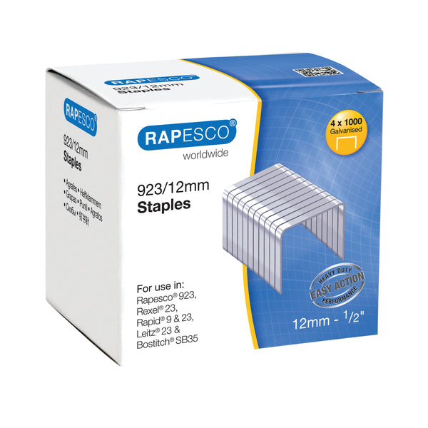 Rapesco 923/12mm Staples – (Pack of 4000)