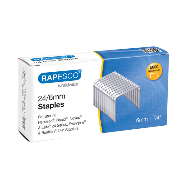 Rapesco 24/6mm Staples – (Pack of 5000)