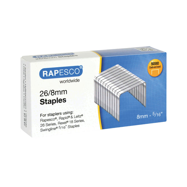 Rapesco 26/8mm Staples – (Pack of 5000)