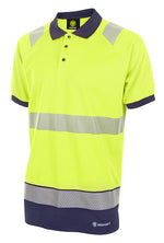 B-Seen Hi-Vis Two Tone Short Sleeve Polo Shirt - thumbnail 1