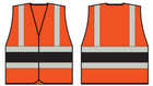 B-Seen Orange WCENG Vest With Black Band