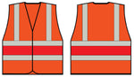 B-Seen Hv Vests & Jerkins Orange Wceng Vest With Red Band 3XL - thumbnail 1