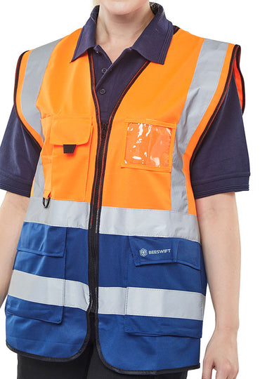 B-Seen Hi-Vis Two Tone Executive ID Vest (HVWCTT Range)