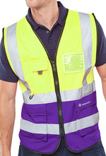 B-Seen Hi-Vis Two Tone Executive ID Vest (HVWCTT Range) - thumbnail 7