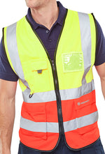 B-Seen Hi-Vis Two Tone Executive ID Vest (HVWCTT Range) - thumbnail 6