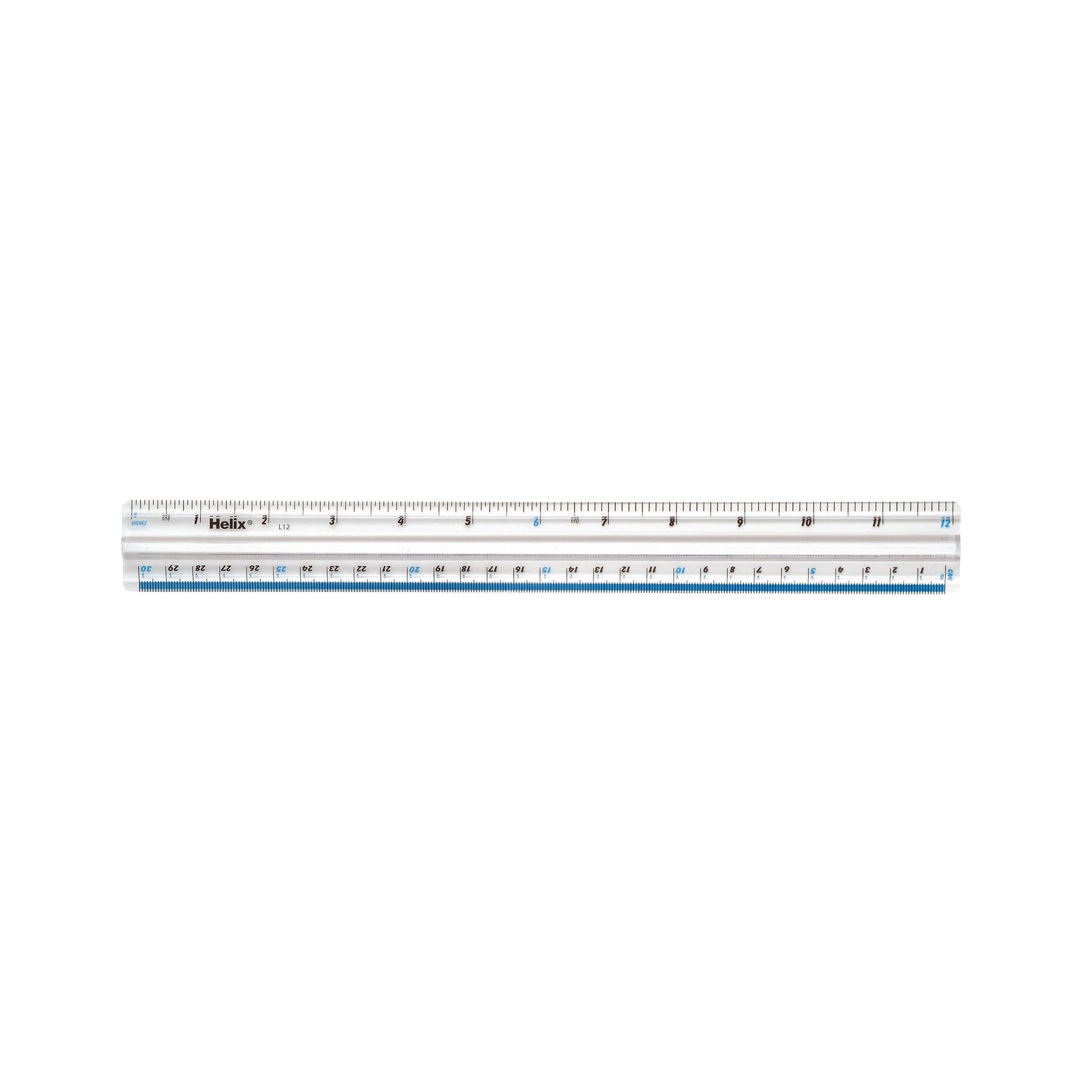 Helix Shatter Resistant Fingergrip Ruler 30cm (Pack of 10) L12080