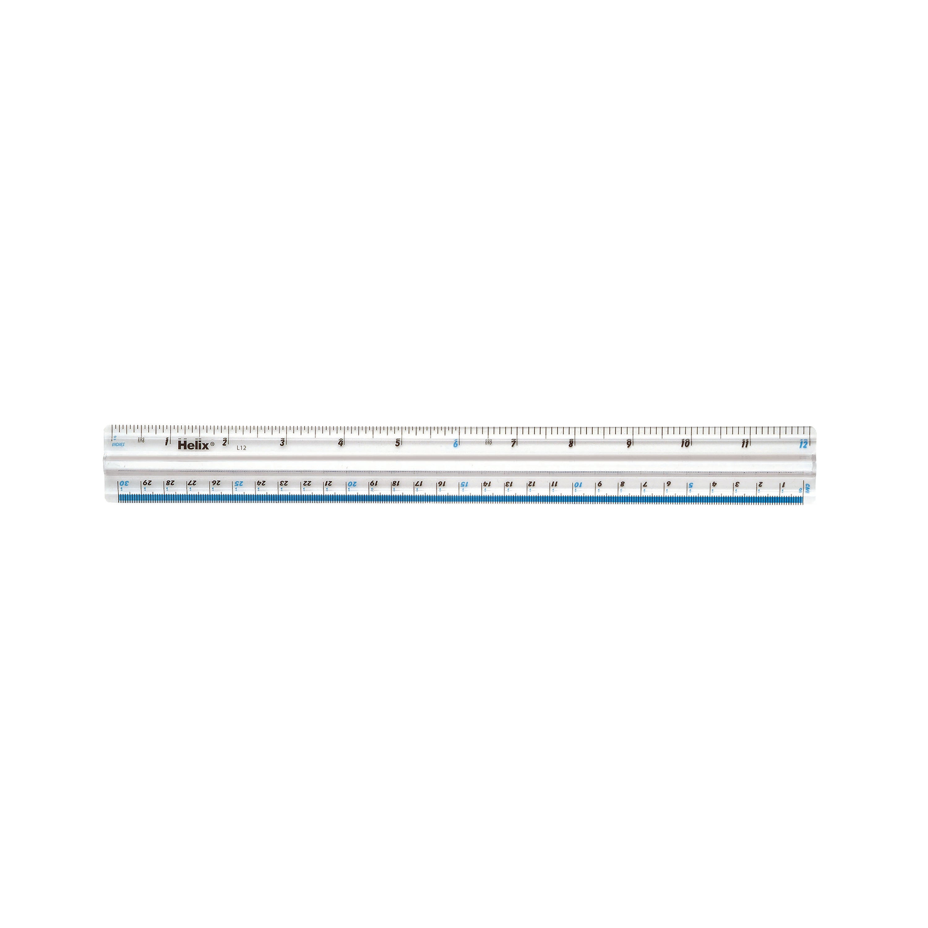 Helix Shatter Resistant Fingergrip Ruler 30cm – (Pack of 10)
