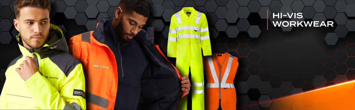 Personalised hi-vis workwear with printed and embroidered branding