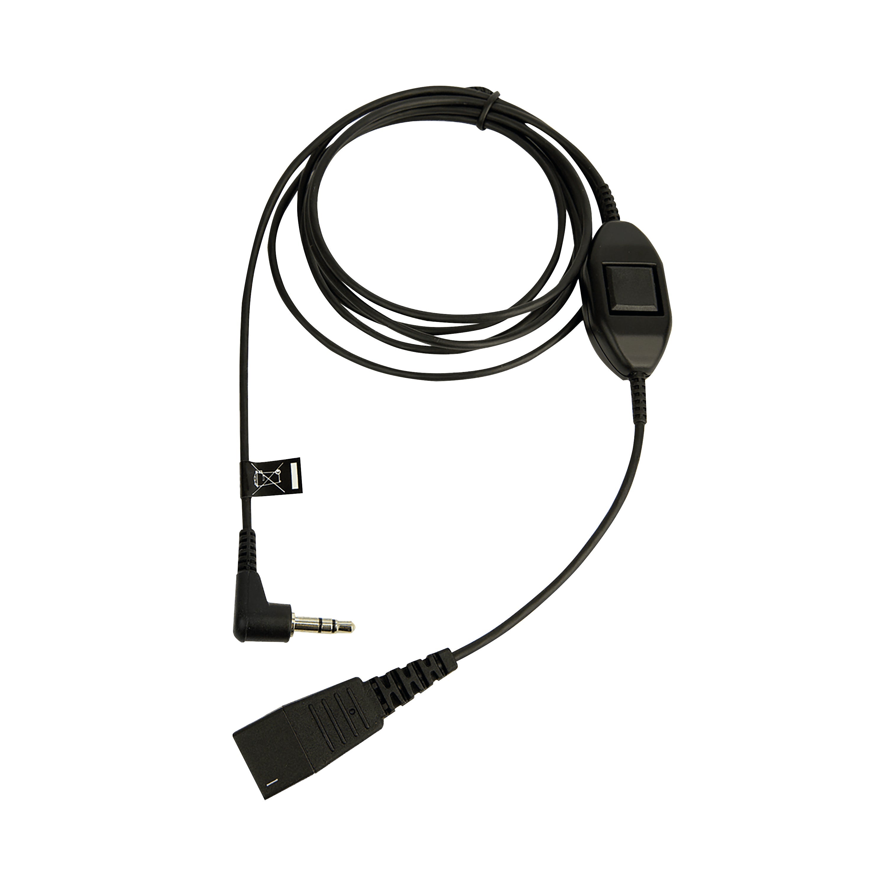 Jabra Quick Disconnect (qd) Cord To 3.5mm Jack Cord With Answer/end/mute Function 8735-019