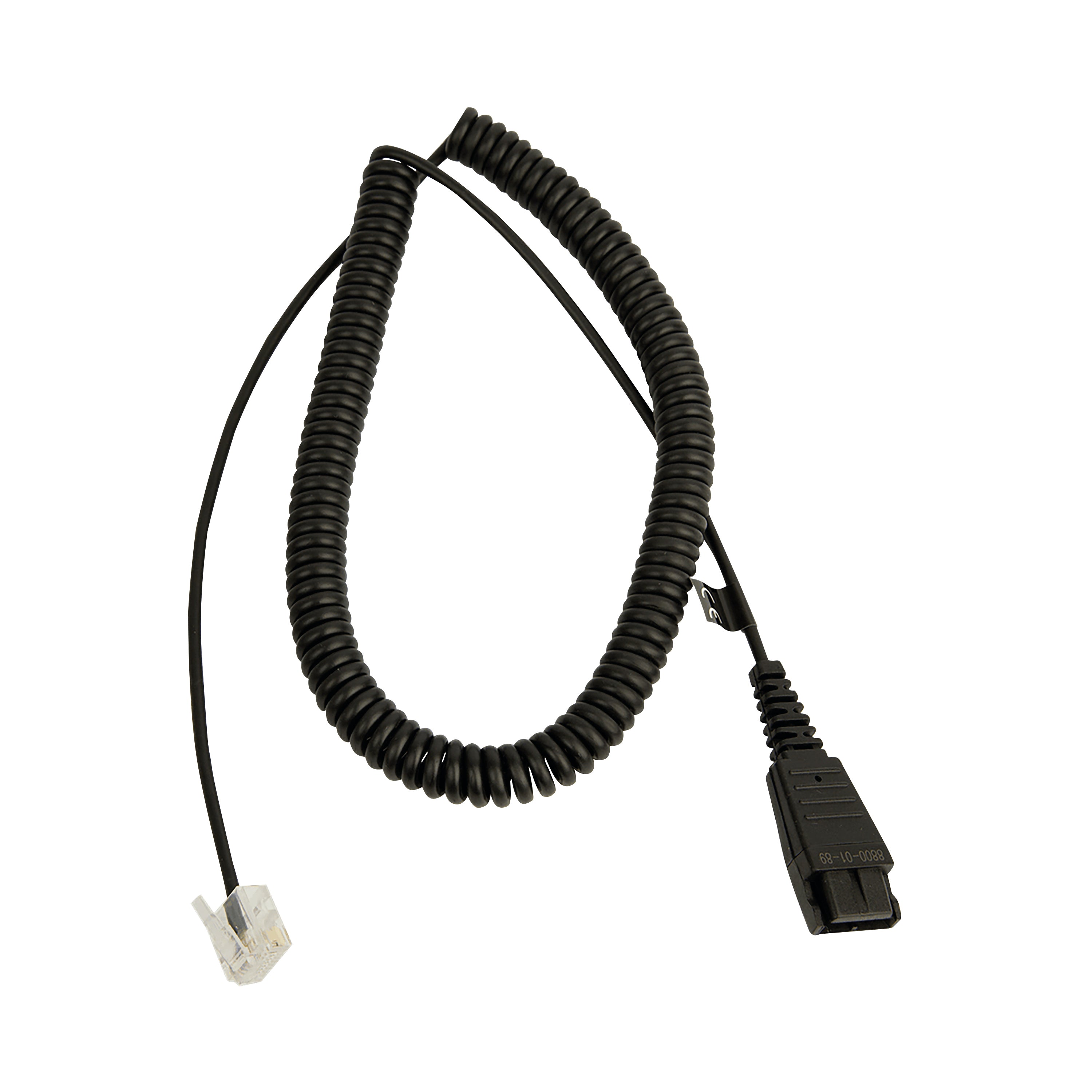 Jabra Quick Disconnect (qd) To Modular Rj Balance Coiled Bottom Cord 2m 8800-01-89