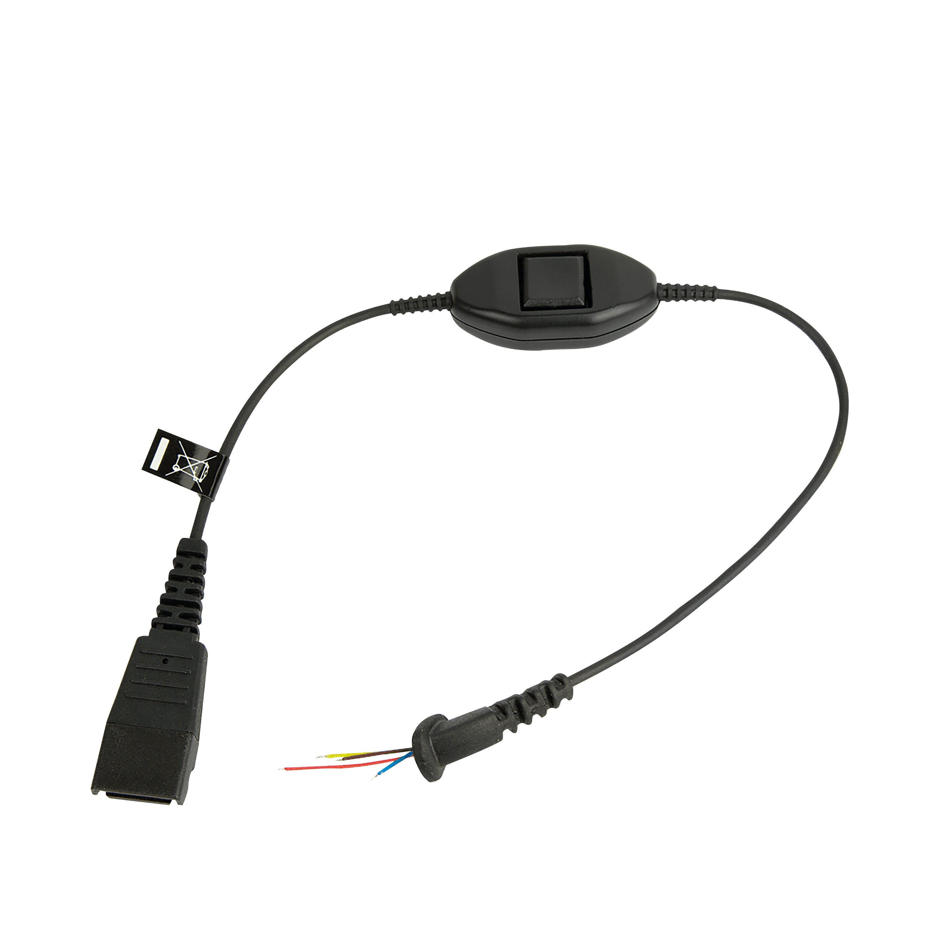 Jabra Quick Disconnect (qd) Headset Cable With Mute Function For Ascom 8800-00-98