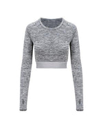 Just Cool by AWDis Ladies Long Sleeve Crop T - thumbnail 2
