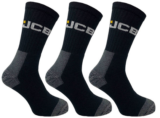 JCB-Workwear Ear Jcb Workwear Work Socks With Added Elastane - (Pack of 3)