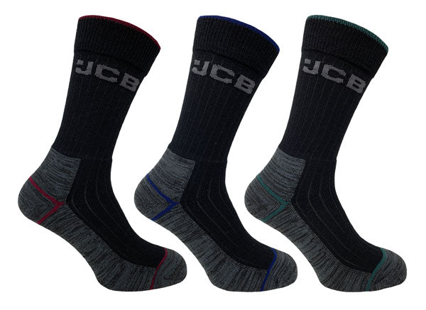 JCB-Workwear Ear Jcb Workwear Work Tough Socks - (Pack of 3)