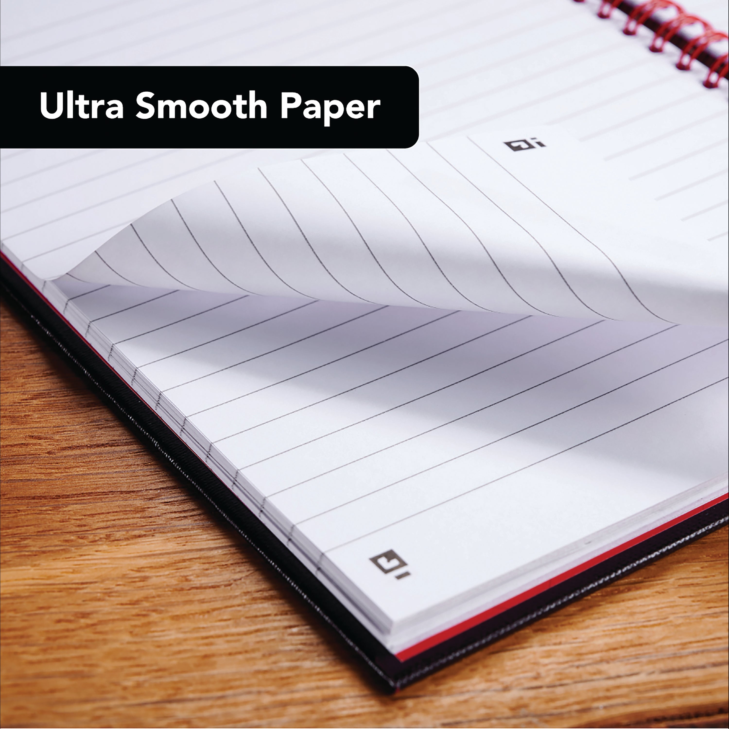 Black n' Red Wirebound Hardback Notebook Ruled 140 Pages A4 Plus 2 FOC – (Pack of 5)