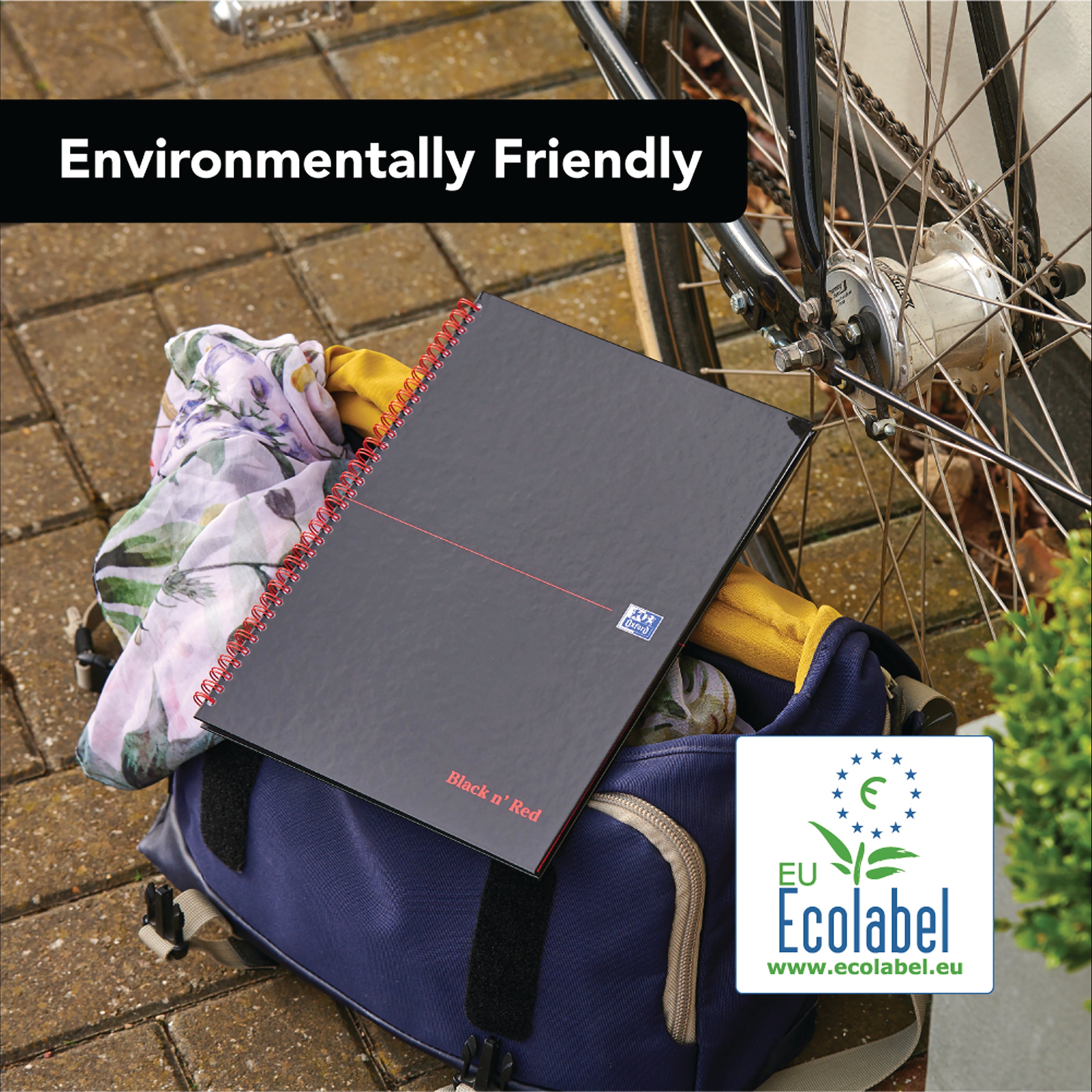 Black n' Red Wirebound Hardback Notebook Ruled 140 Pages A4 Plus 2 FOC – (Pack of 5)