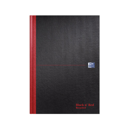 Black N Red Hardback Casebound Recycled Notebook 192 Pages A4 – (Pack of 2)