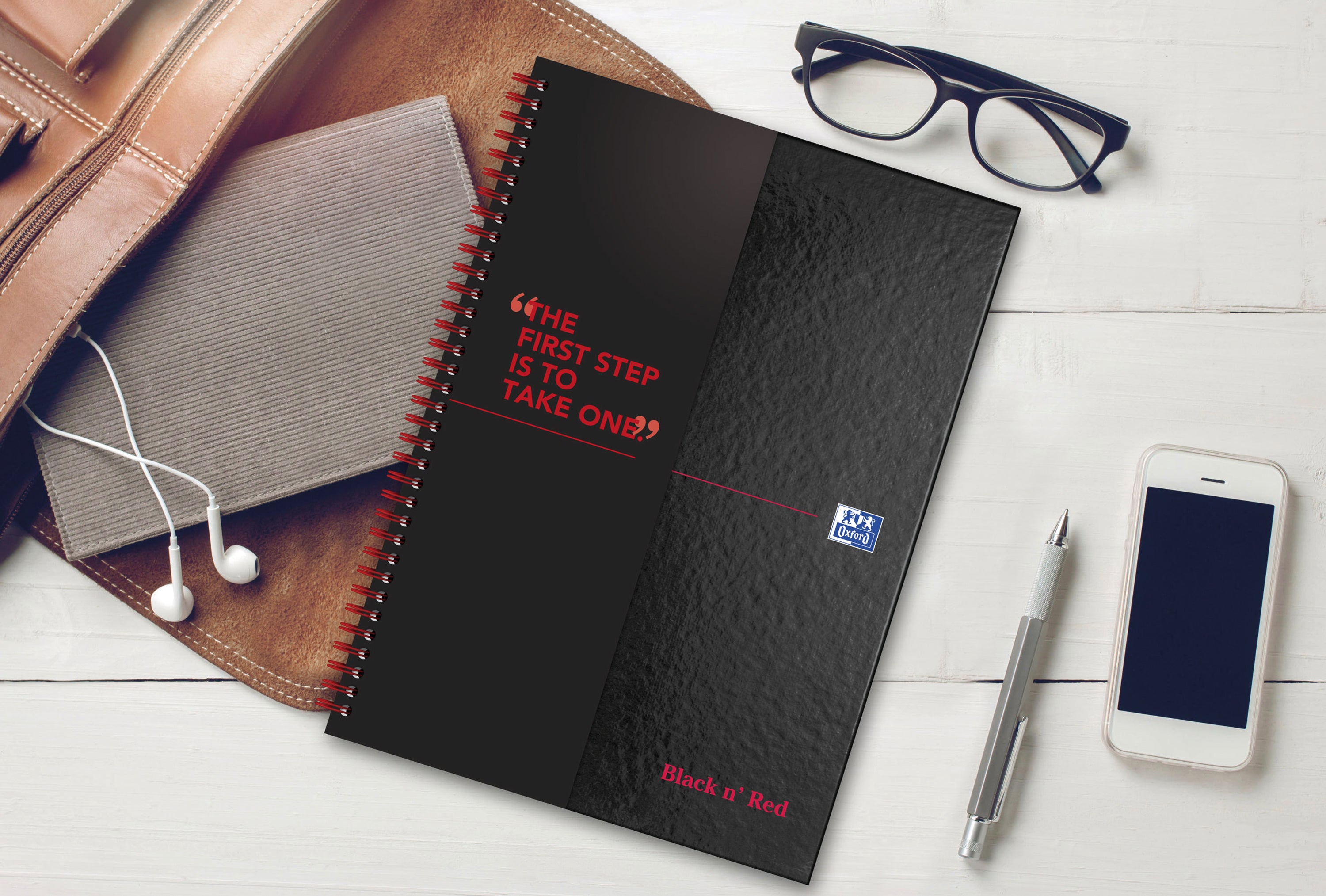 Black N Red Wirebound Ruled Hardback Notebook A4 – (Pack of 5)