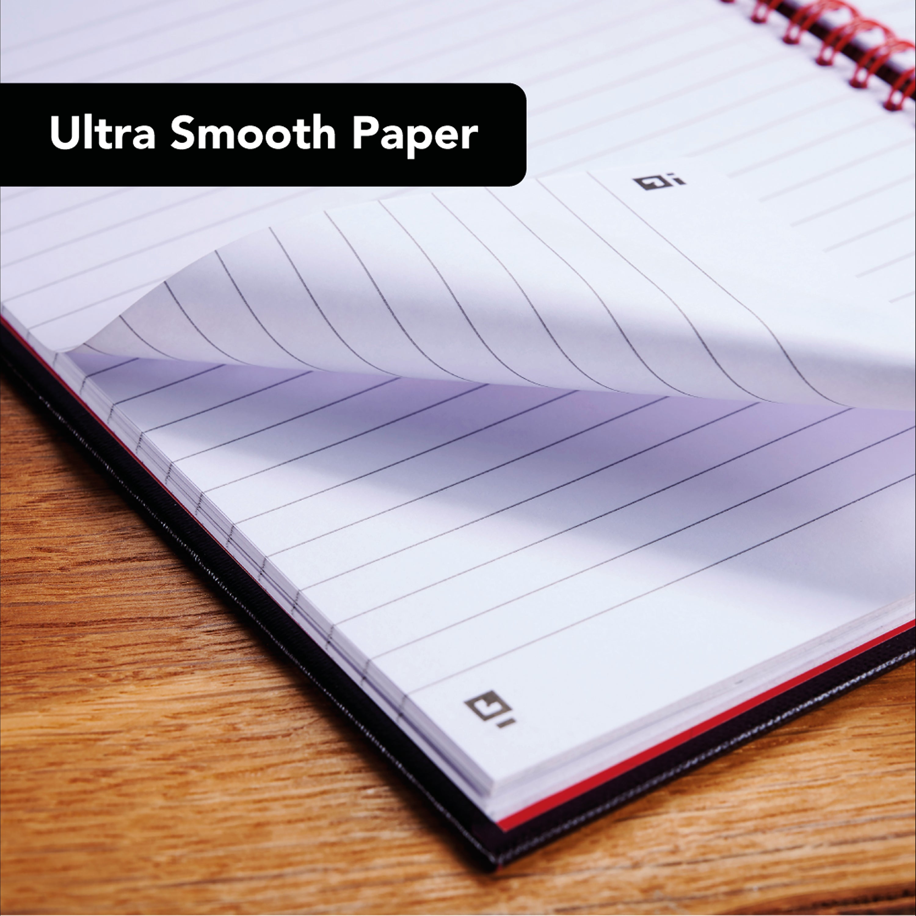 Black N Red Wirebound Ruled Perforated Hardback Notebook A4 – (Pack of 5)