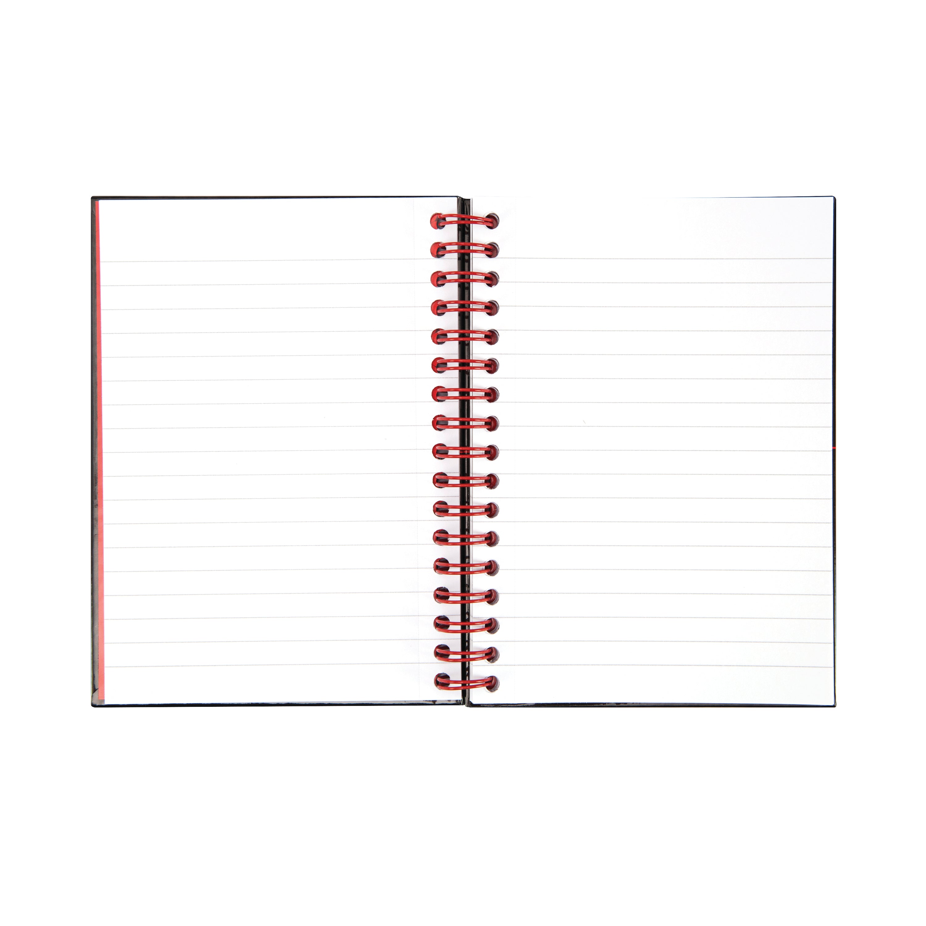 Black N Red Wirebound Hardback Ruled Notebook A6 – (Pack of 5)