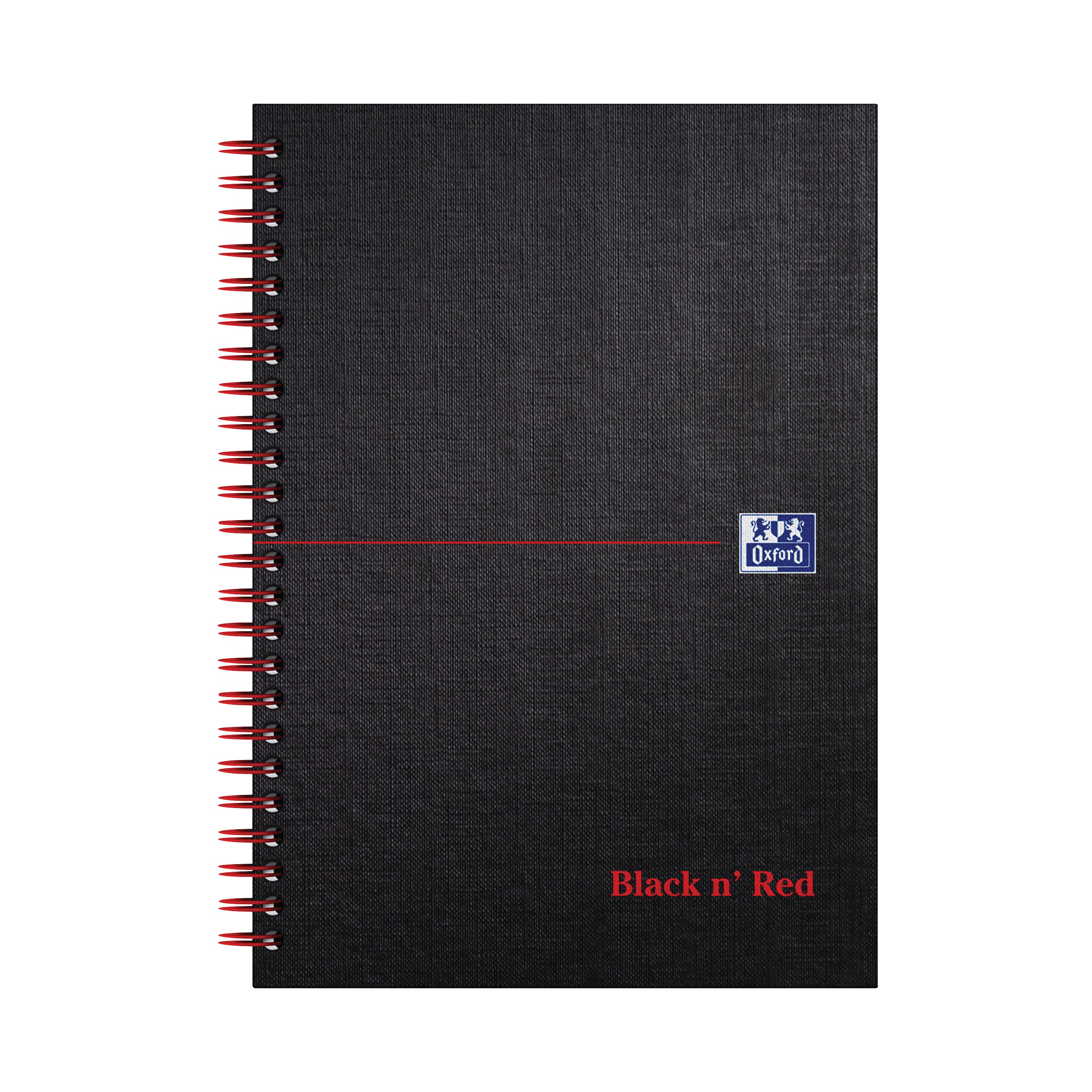 Black N Red Wirebound Ruled Hardback Notebook 140 Pages A5 – (Pack of 5)