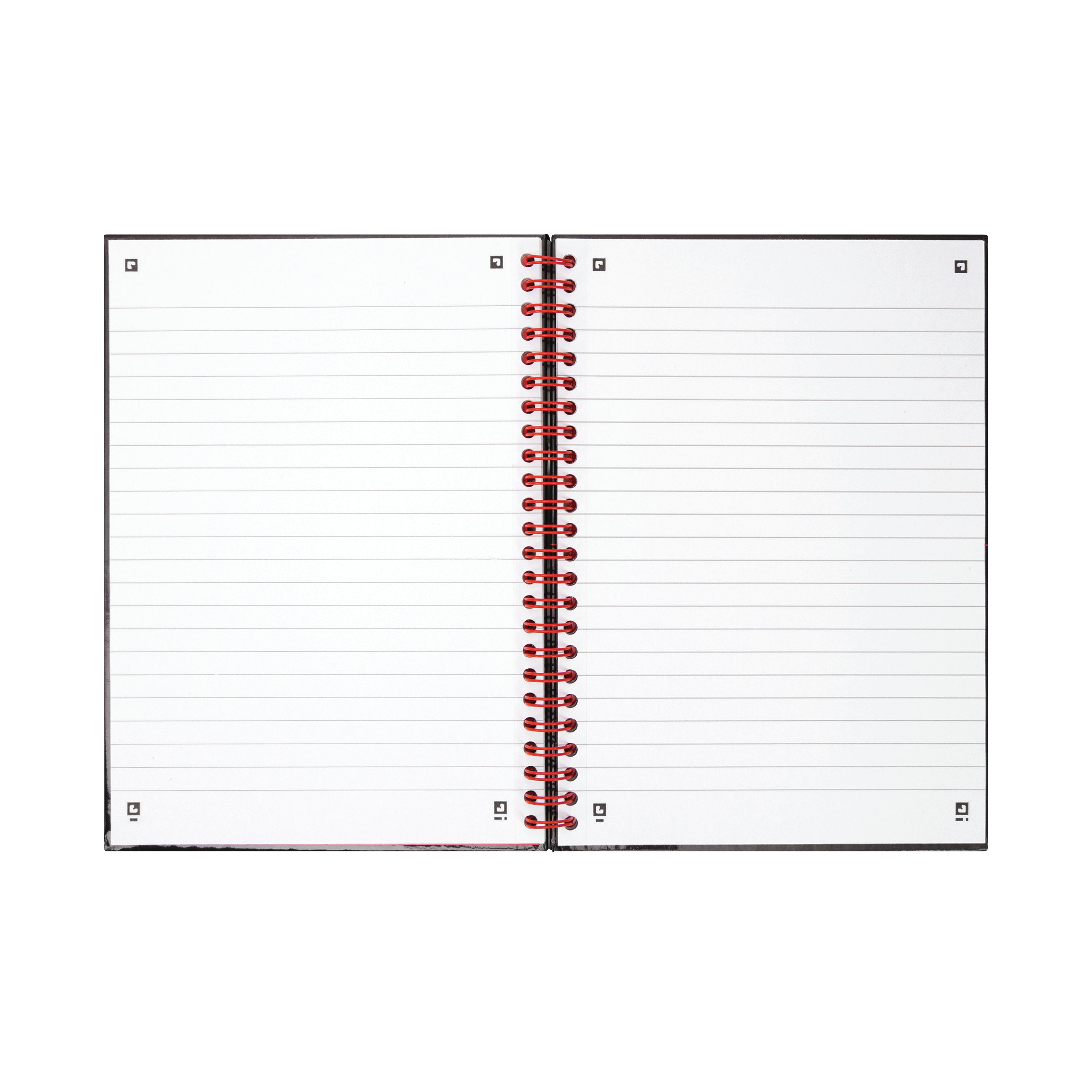Black N Red Wirebound Ruled Hardback Notebook 140 Pages A5 – (Pack of 5)