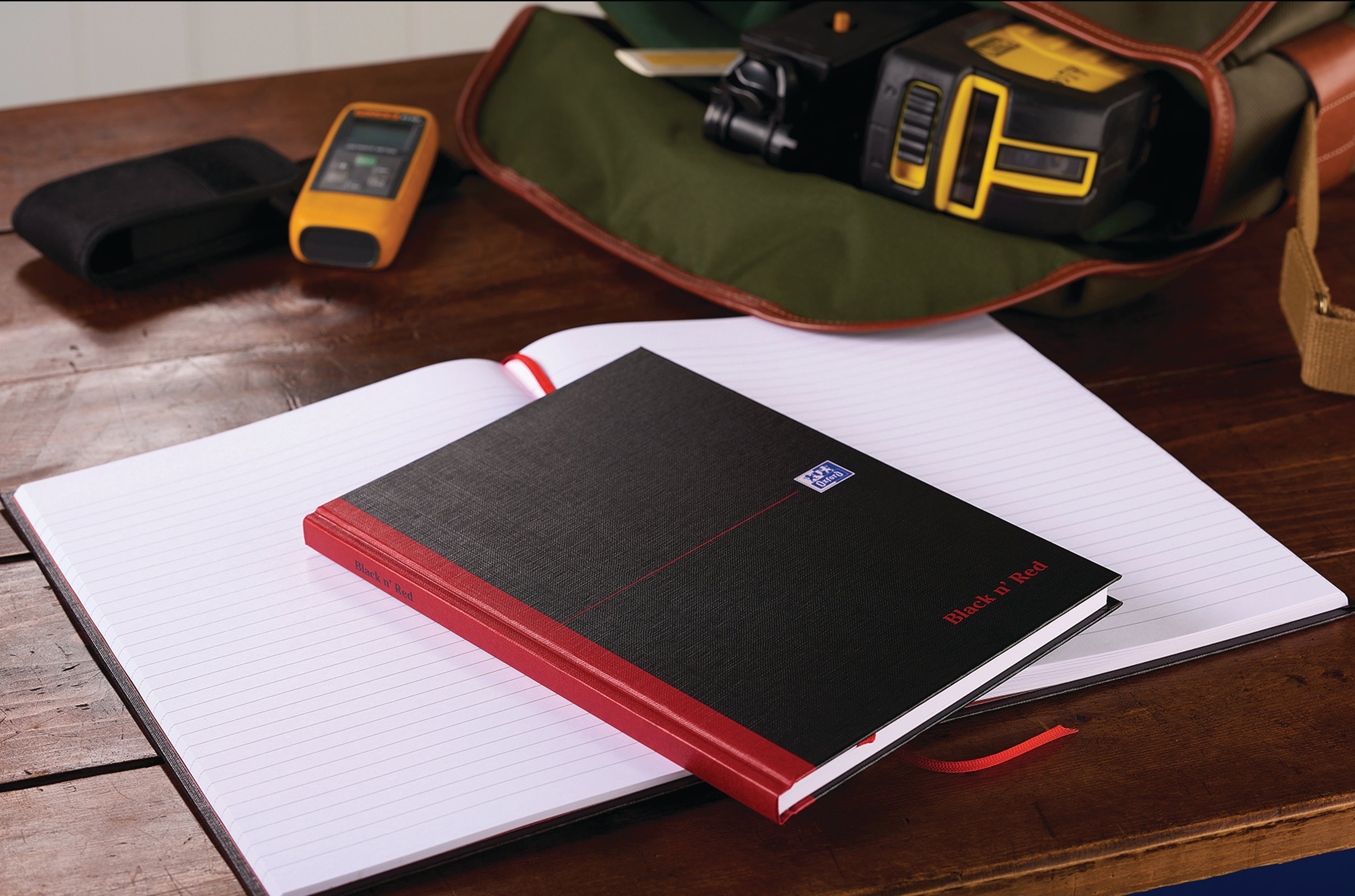 Black N Red Casebound Hardback Notebook 192 Pages A5 – (Pack of 5)