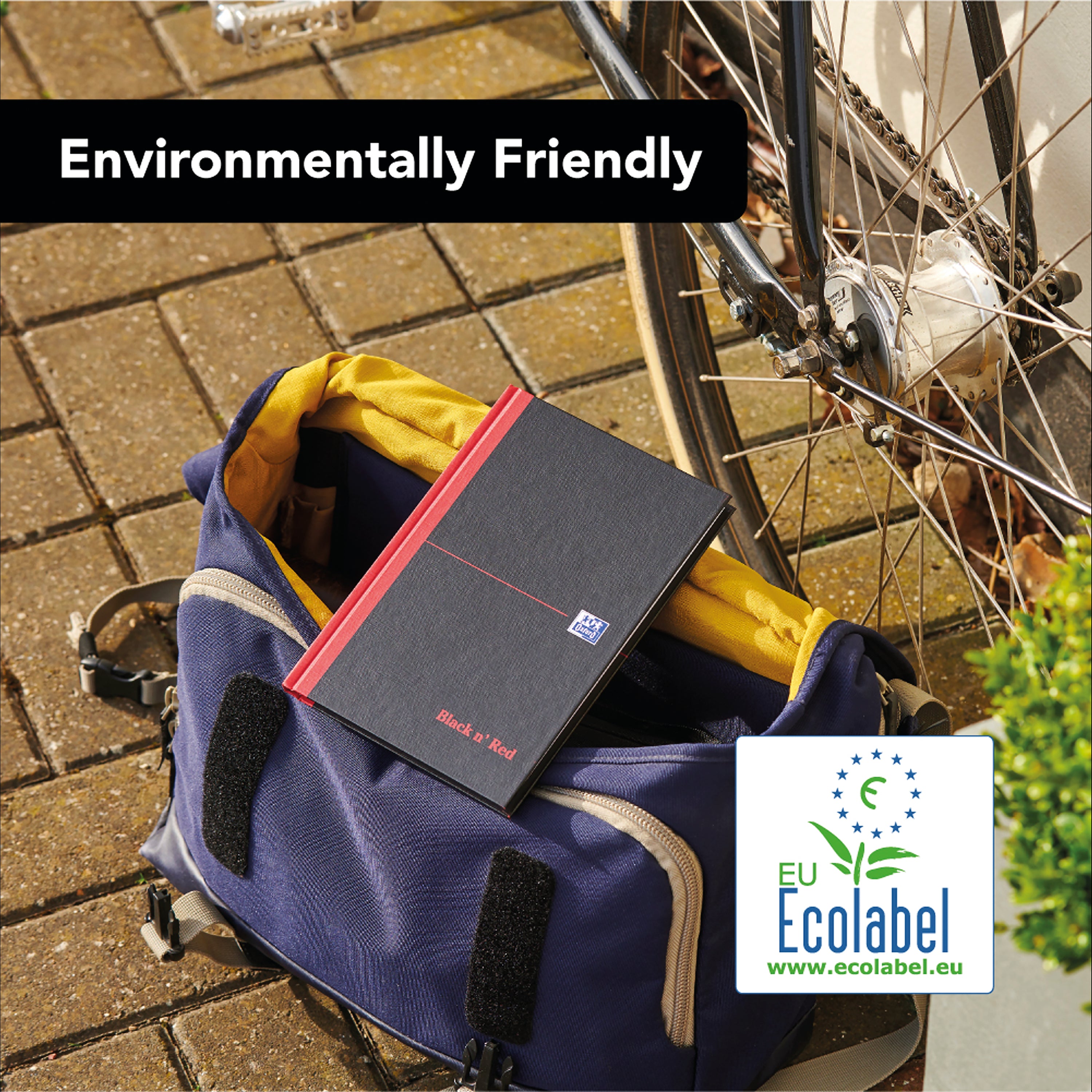 Black N Red Casebound Hardback Notebook 192 Pages A5 – (Pack of 5)