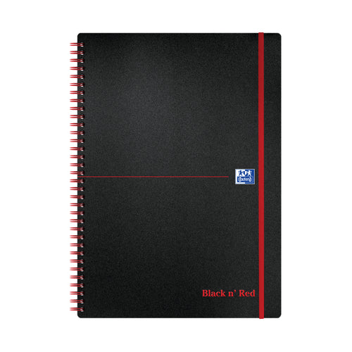 Black N Red Wirebound Polypropylene Notebook 140 Pages A4 – (Pack of 5)