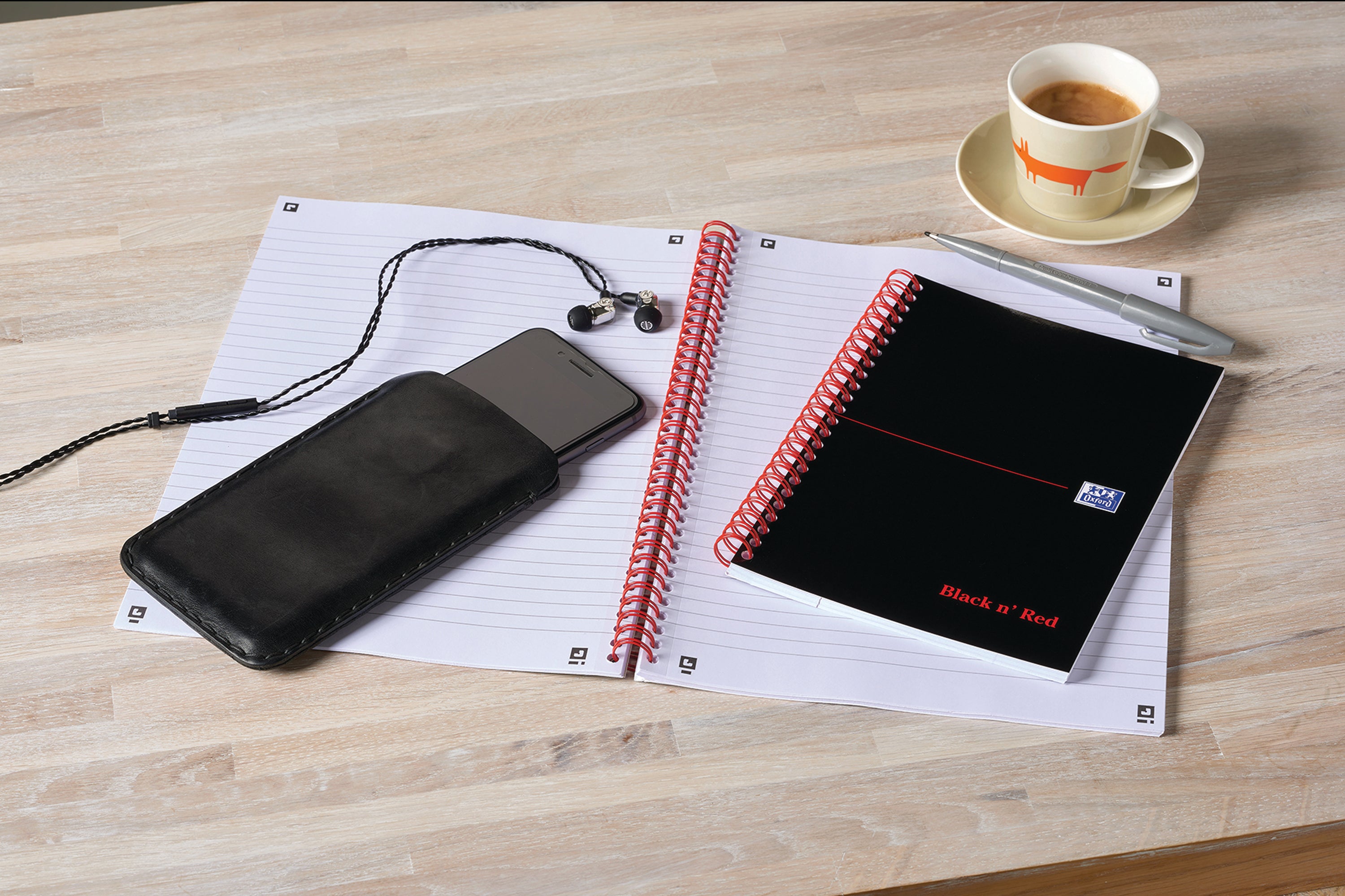 Black N Red Wirebound Notebook 100 Pages A4 – (Pack of 10)