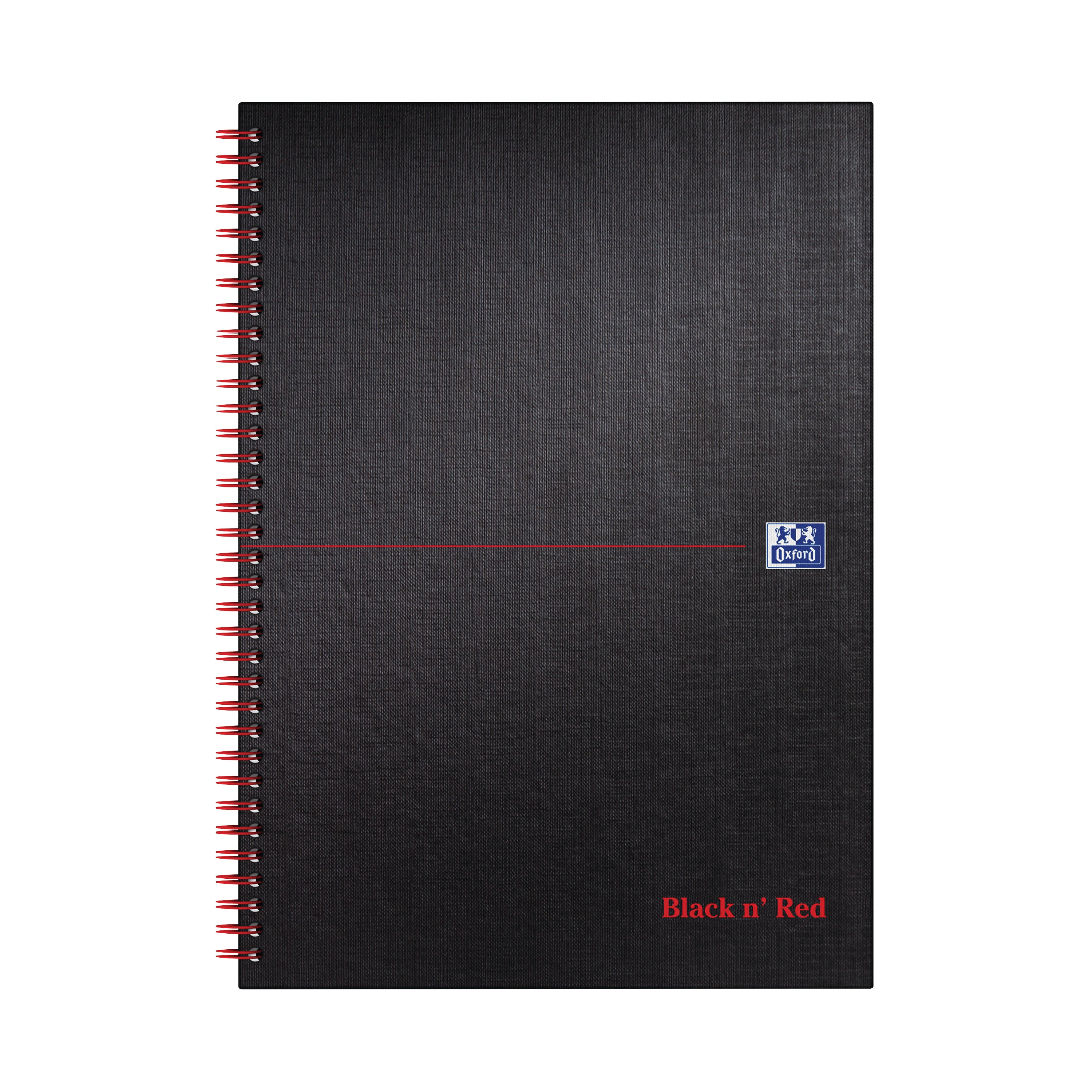 Black N Red Wirebound Ruled Hardback Notebook 140 Pages A4 – (Pack of 5)