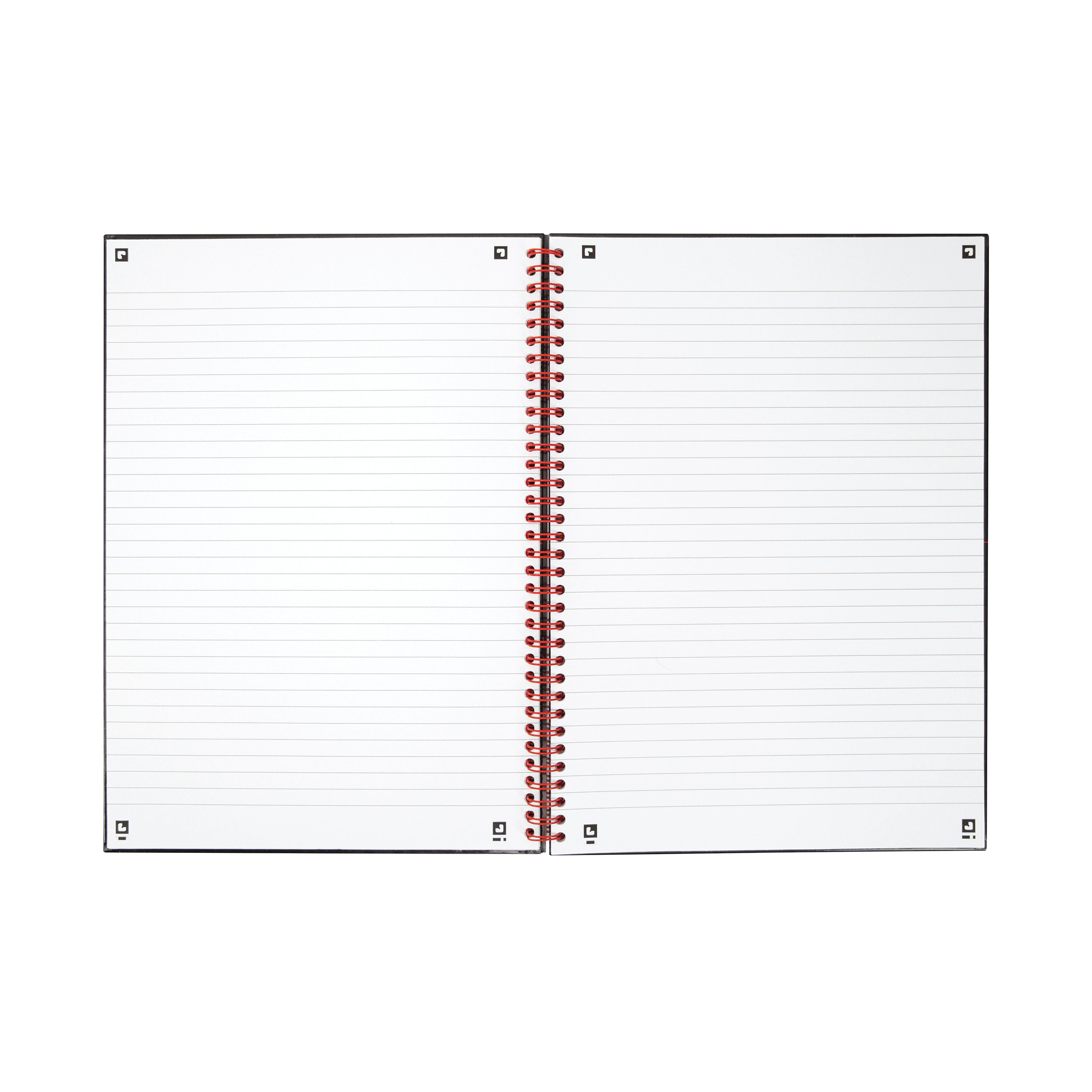 Black N Red Wirebound Recycled Ruled Hardback Notebook A4 – (Pack of 5)