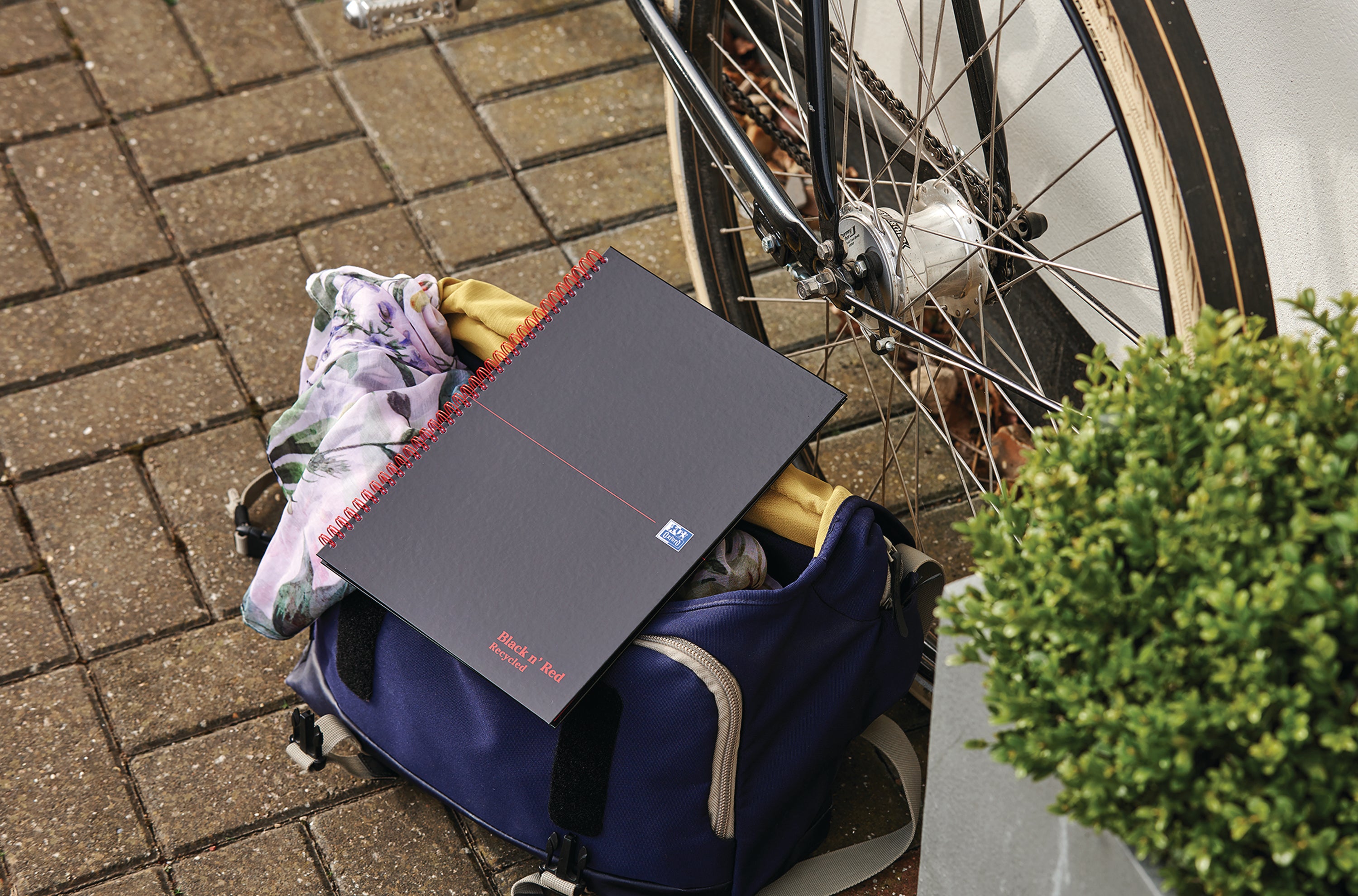 Black N Red Wirebound Recycled Ruled Hardback Notebook A4 – (Pack of 5)