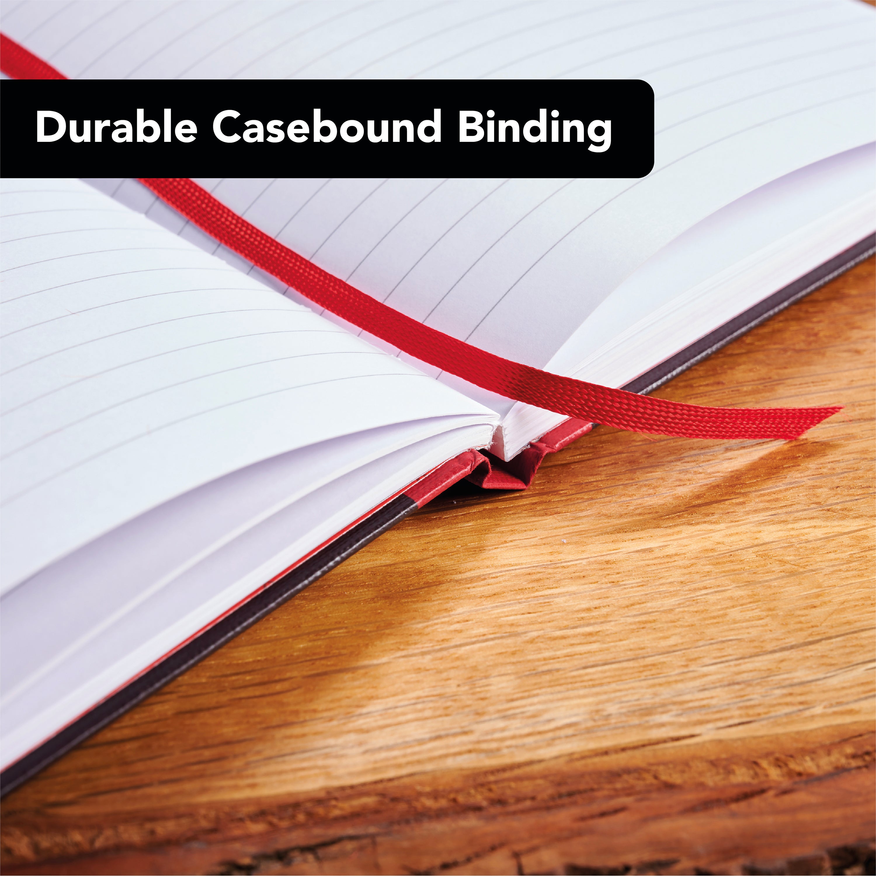 Black n' Red Casebound Hardback A-Z Notebook 192 Pages A5 – (Pack of 5)