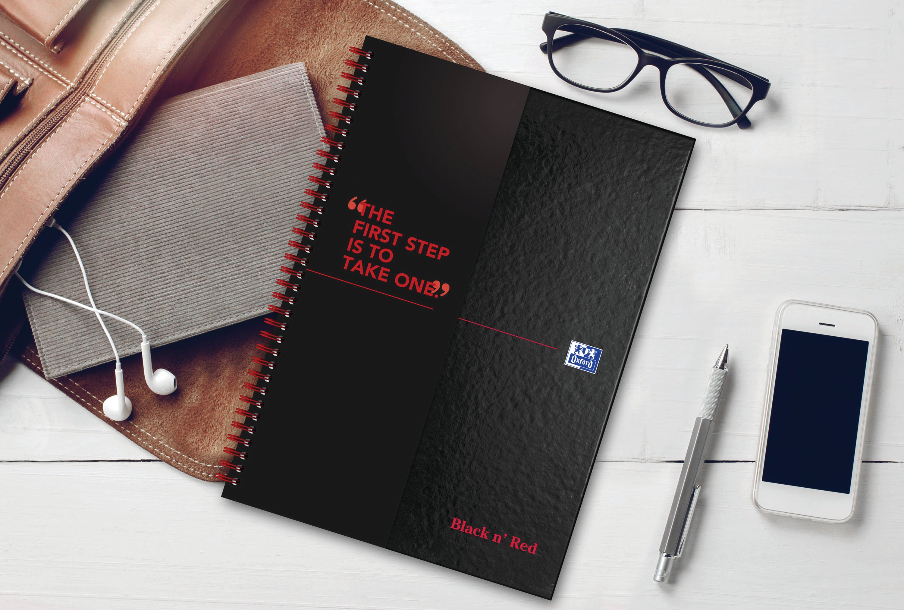 Black N Red Wirebound Hardback Notebook 5mm Square A4 – (Pack of 5)